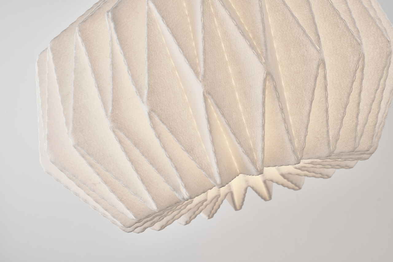 Leklint164 Softlypleated Pendant Felt Details